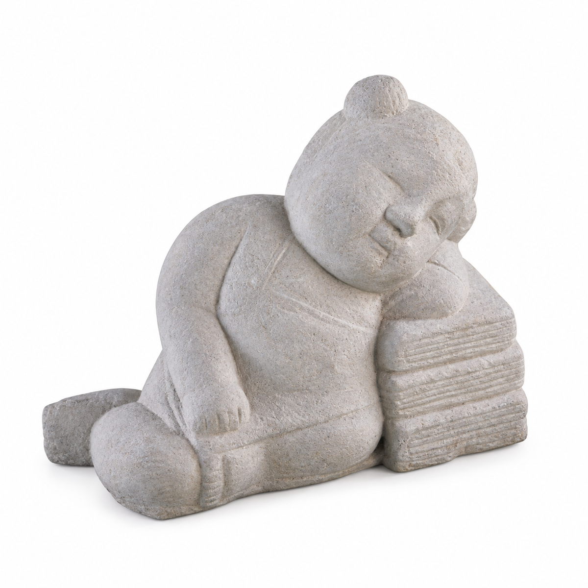 The Sleeping Scholars, Pair · Stone-finish bookends