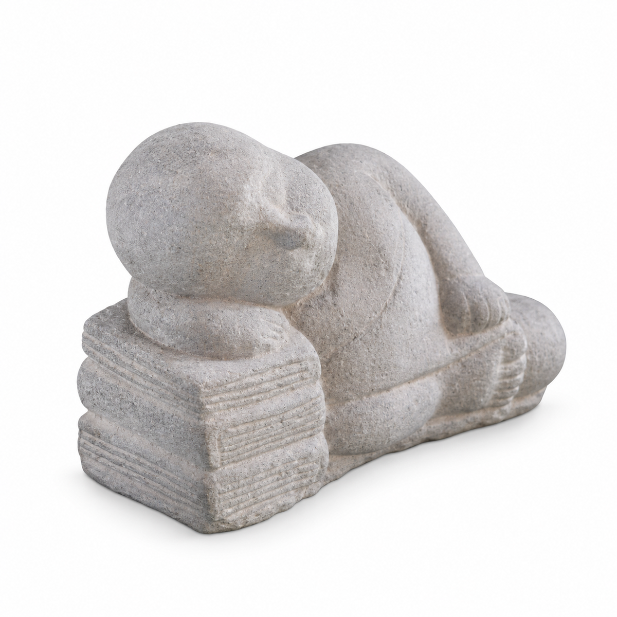 The Sleeping Scholars, Pair · Stone-finish bookends