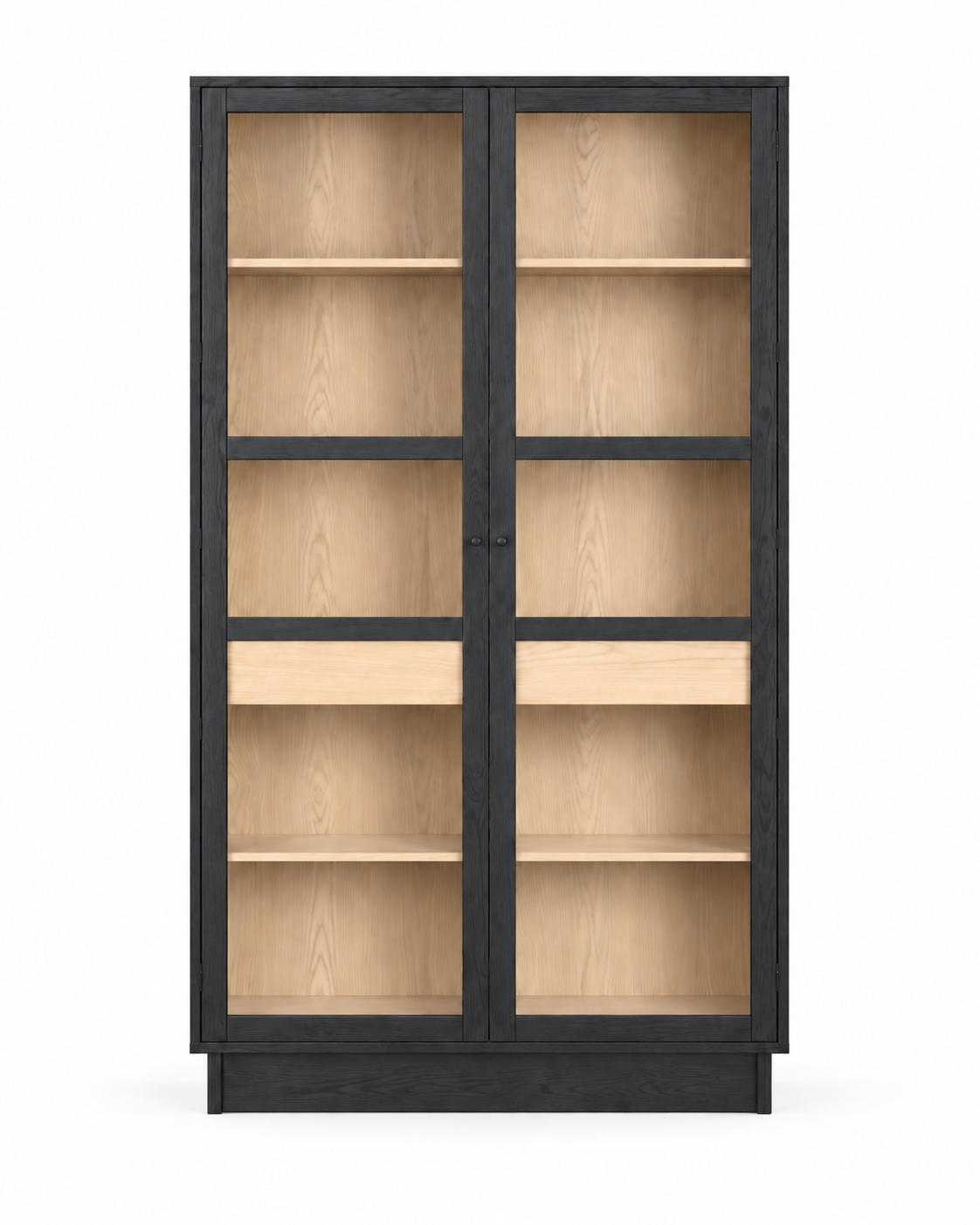 Display Cabinet, Black and Wood