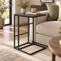 Side Table, Grey and Black
