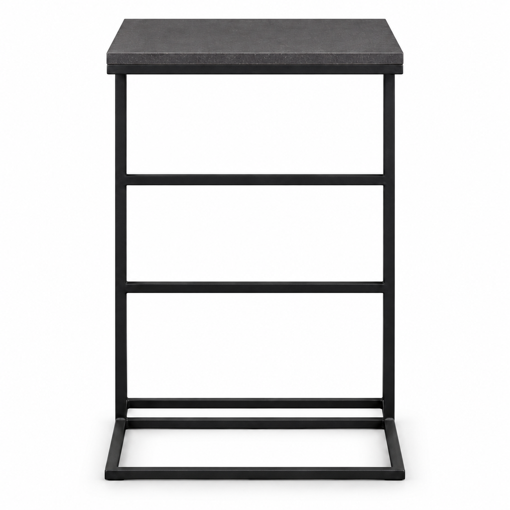 Side Table, Grey and Black