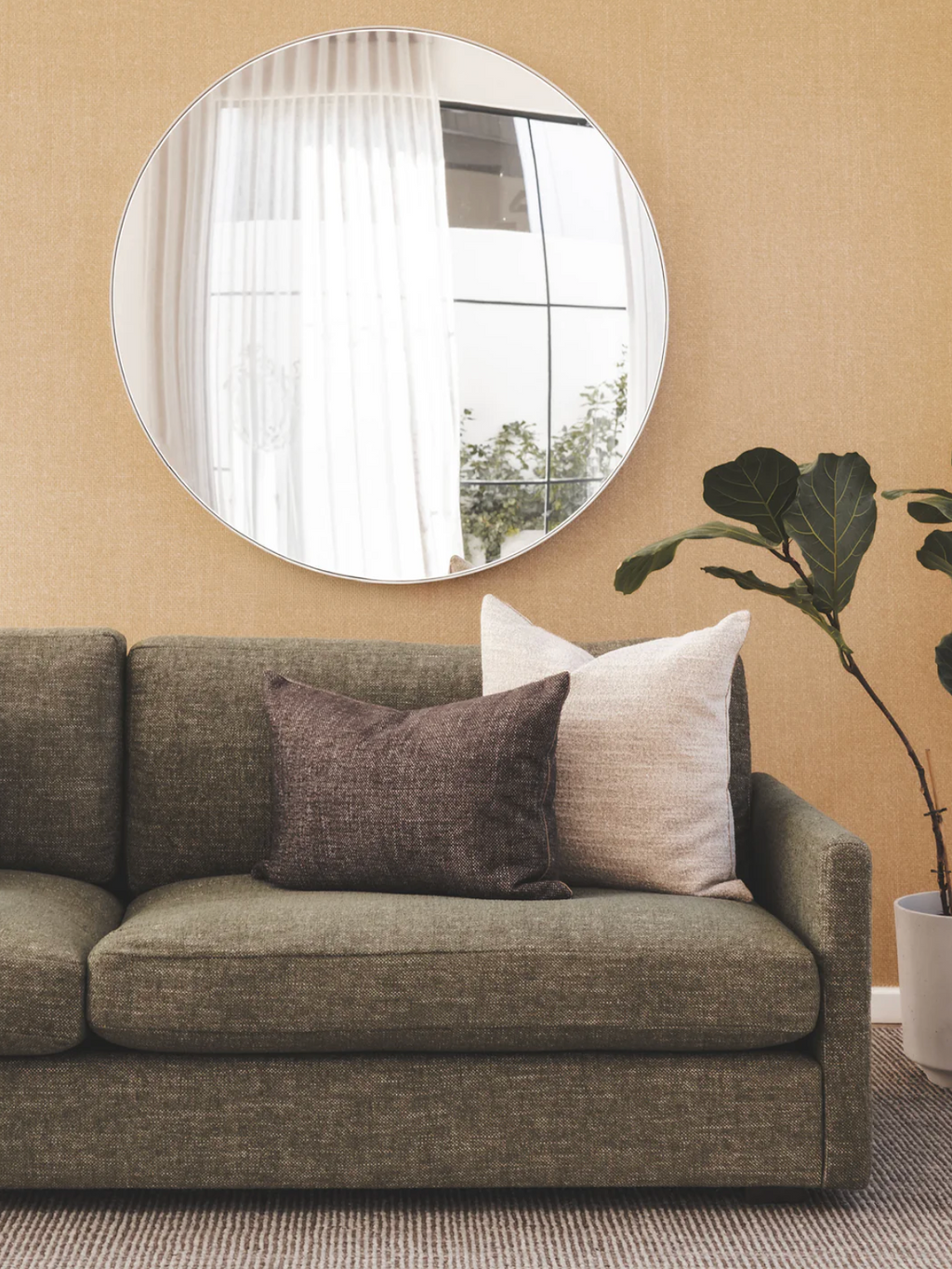 Orta Mirror in Matte Crema