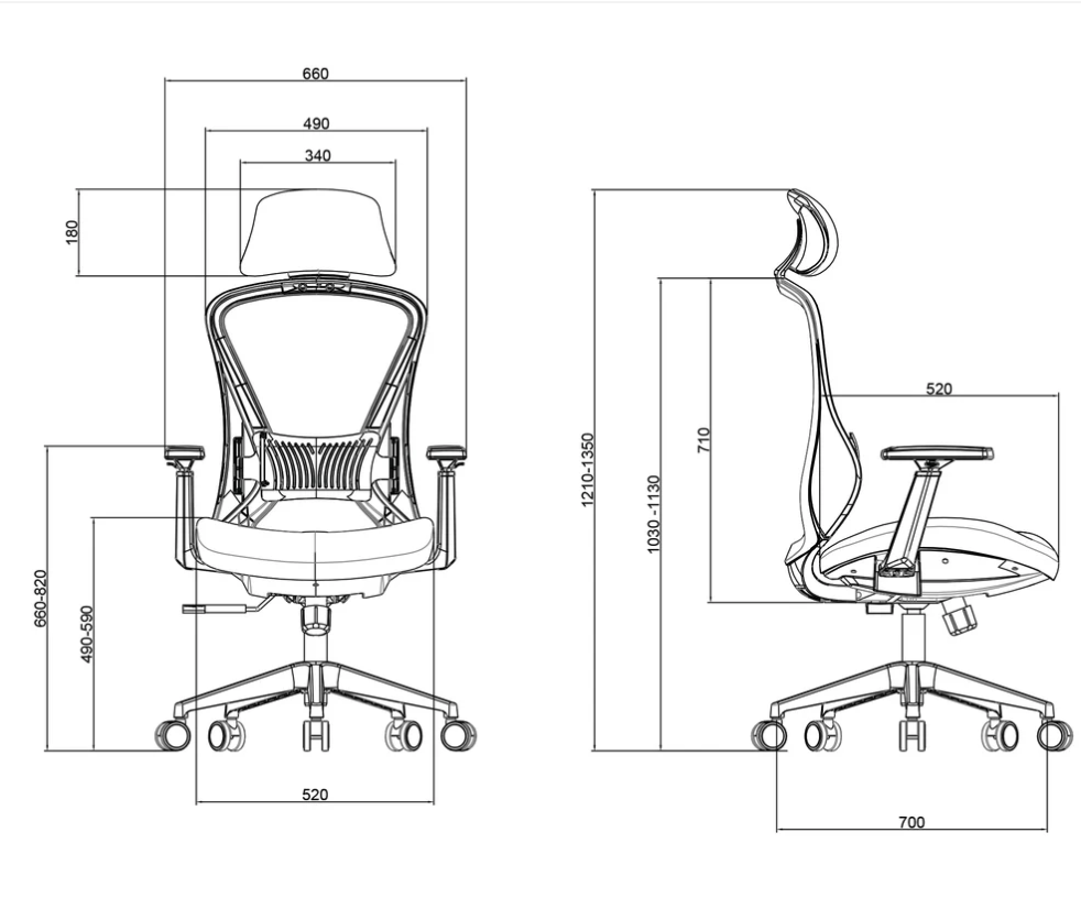 Sohum Comfit Ergonomic Office Chair 5 Year Warranty