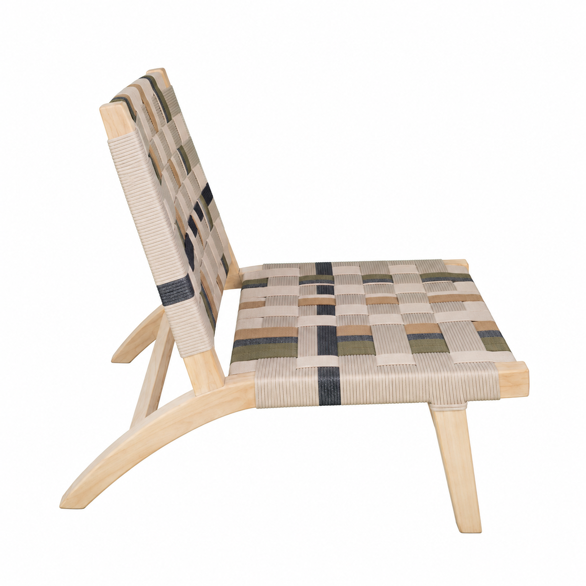 Stoep Lounge Chair · Woven cord and pale timber